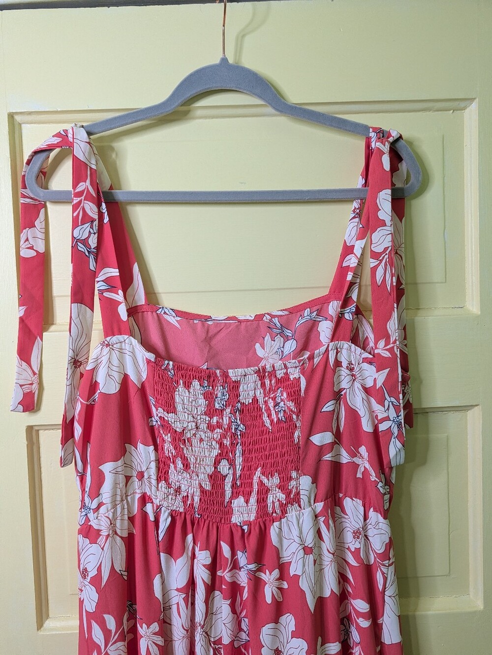 NWT Social Standard by Sanctuary Floral Tie Strap Maxi Sundress Large Pink - Picture 6 of 11